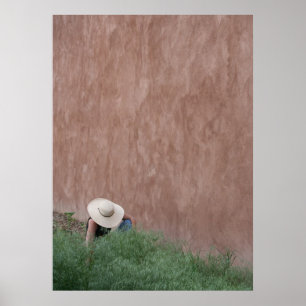 Póster Parede e jardineiro da Adobe