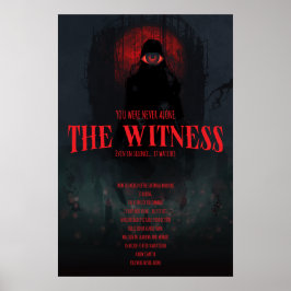 Poster Parede Estética Escura de Terror Gótico O Testemun