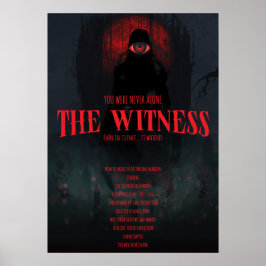 Poster Parede Estética Escura de Terror Gótico O Testemun
