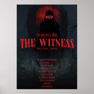Poster Parede Estética Escura de Terror Gótico O Testemun