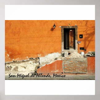 Póster Parede Laranja