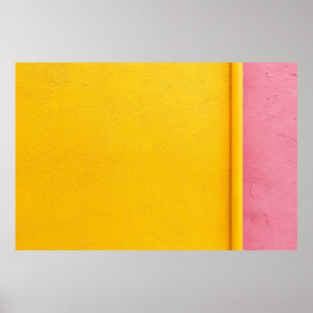 Poster Parede pintada amarela (Frente)