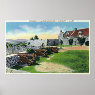 Póster Parede sul, bastião do sudoeste, casernas sul