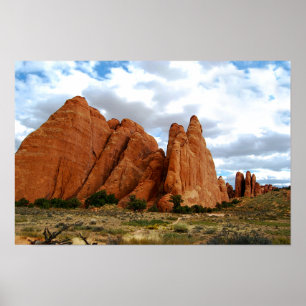 Póster Paredes de arenito, Parque Nacional Arches, Utah