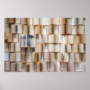 Poster Paredes de livros decorativos