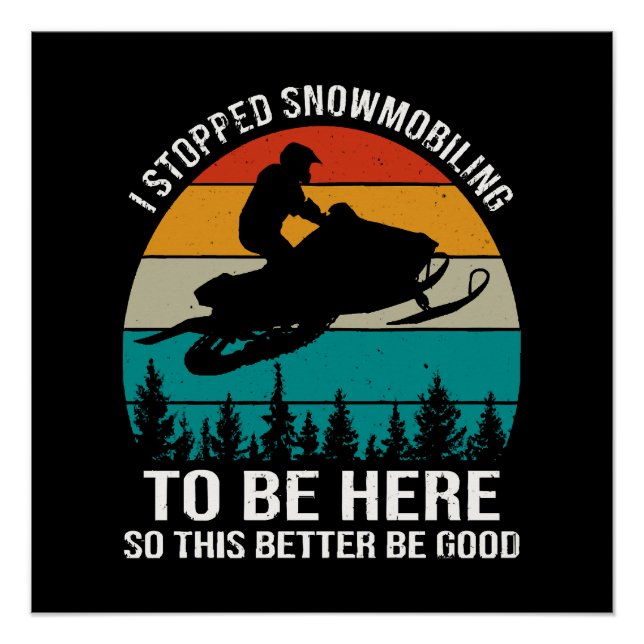 Póster Parei de Pilotar Moto de Neve Para Estar Aqui (Frente)