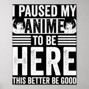 Poster Parei meu anime para estar aqui adolescente garoti