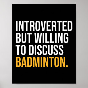 Poster Parei Meu Badminton Para Estar Aqui