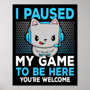 Poster Parei Meu Jogo Para Estar Aqui Um Jogo Engraçado G