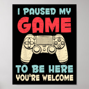 Poster Parei Meu Jogo Para Estar Aqui Videos games Jovens