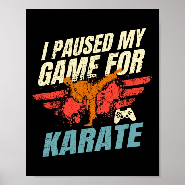 Poster Parei Meu Jogo Para O Presente De Jogos De Karate (Frente)