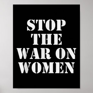Poster Parem A Guerra Contra As Mulheres - Direitos Human