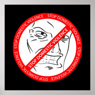 Póster Parem com a violência doméstica