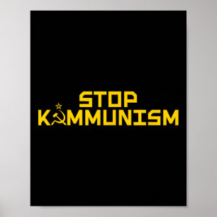 Poster Parem com o comunismo de Commie-la-Harris Kamala T