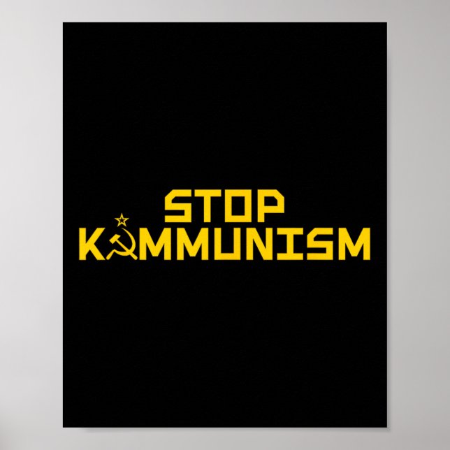 Poster Parem com o comunismo de Commie-la-Harris Kamala T (Frente)