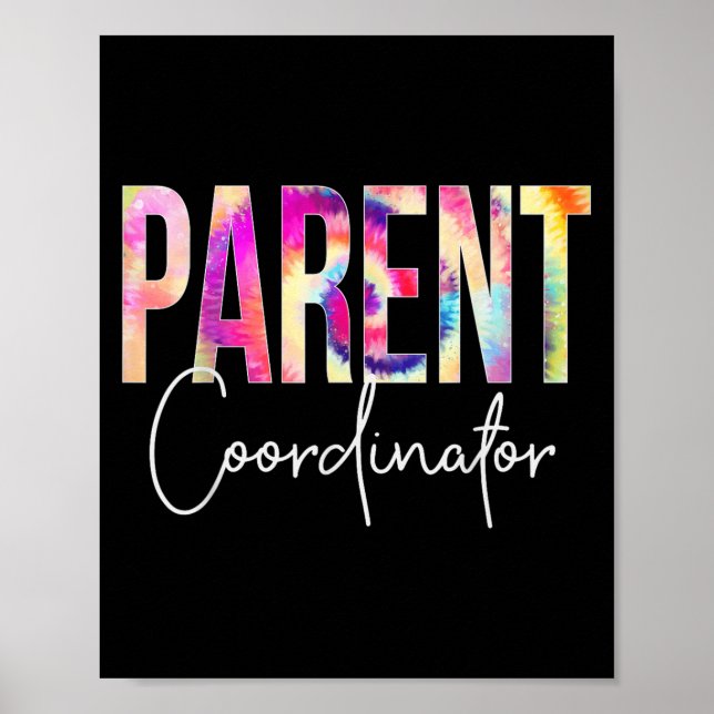 Poster Parent Coordinator Tie Dye Back To School Apprecia (Frente)