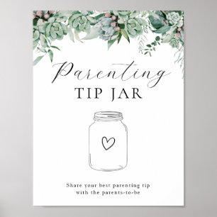 Poster Parentalidade de Suculente e Eucalyptus Jar