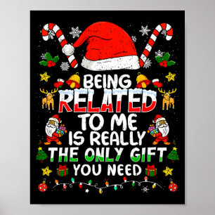 Poster Parentesco Comigo Camisa de Natal Divertida Famíli