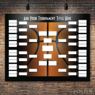 Poster Parêntese de Torneio de Basquete