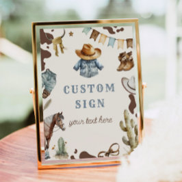 Poster Parêntese Personalizado Wild West do aniversário d