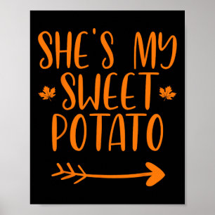 Poster Pares de Ação de Graças Ela É Meu Batata Doce