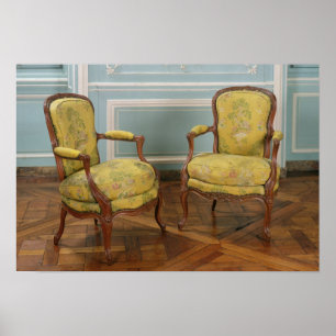 Póster Pares de poltronas de Louis XV, 1723-74