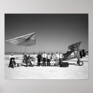 Póster Paresev 1-A e dois aviões-reboque com tripulação e