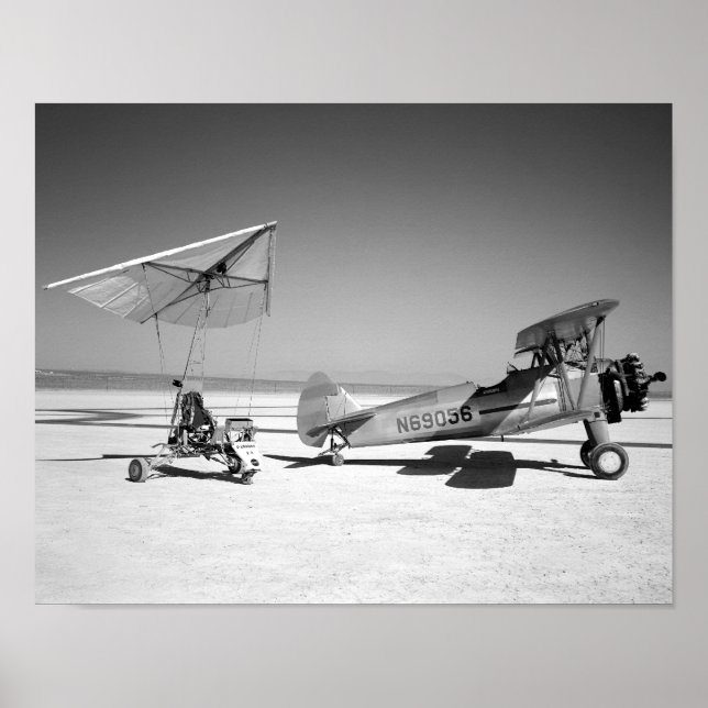 Póster Paresev 1-A em Lakebed com Tow Plane (Frente)