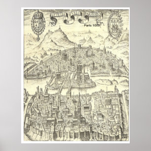 Poster Paris 1600 afixar