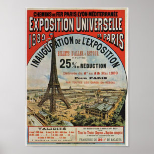 Poster Paris 1889 - Exposição Universelle Weltausstellung
