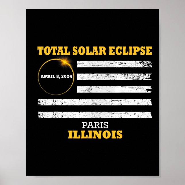 Poster Paris 2024 Eclipse Solar 2024 040824 (Frente)