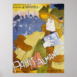 Poster Paris Almanach, por Georges de Feure - Vintage