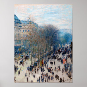 Poster Paris Boulevard, Claude Monet
