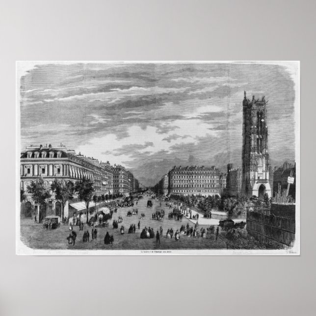 Poster Paris, Boulevard de Sebastopol (Frente)