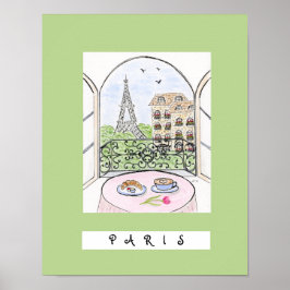 Poster Paris Caprichoso e Torre Eiffel "PARIS"