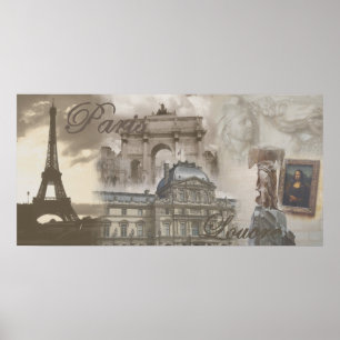 Póster Paris Collage