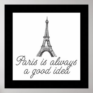 Póster Paris é sempre uma boa ideia