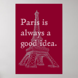 Póster Paris é sempre uma boa ideia