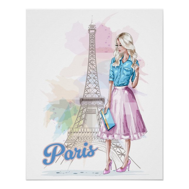 Póster Paris Eiffel Tower sightseeing (Frente)