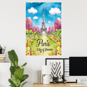 Poster Paris em Bloom: Um Dia de Primavera do Sonho