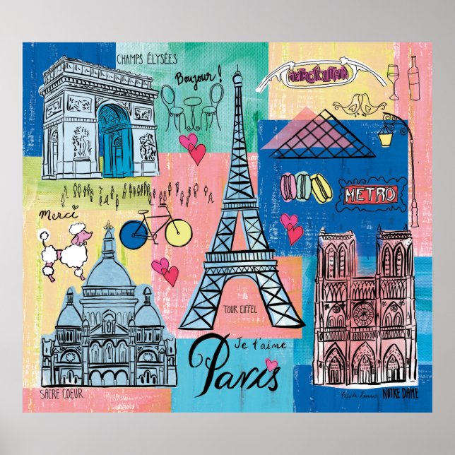 Poster Paris, França (Frente)