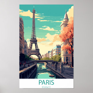 Poster Paris França, Cartaz de Parede da Torre Eiffel Via