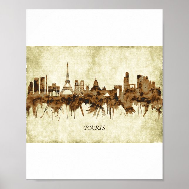 Poster Paris França Cityscape (Frente)