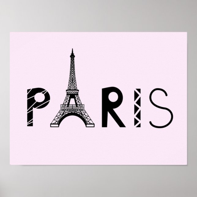 Póster Paris, França | Torre Eiffel (Frente)
