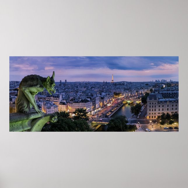Poster Paris France Gargoyle (Frente)