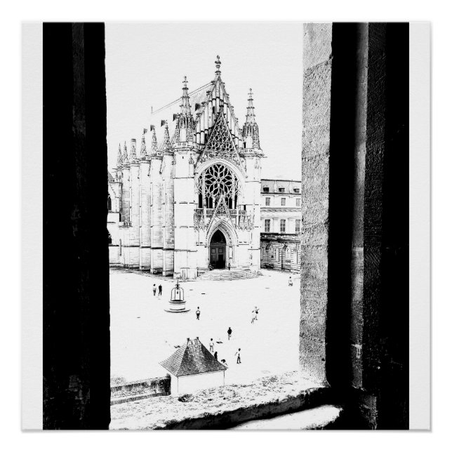 Póster Paris gótica. Sainte-Chapelle de Vincennes. França (Frente)