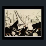 Poster "Paris Jazz" cerca de 1925 Art Deco<br><div class="desc">1925' Paris Jazz,  Art Deco,  impressão do portfólio Paul Colin para Le Tumulte Noir,  com Josephine Baker.</div>