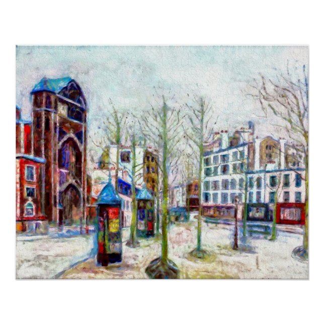 Póster Paris, la Place des Abbesses (Frente)