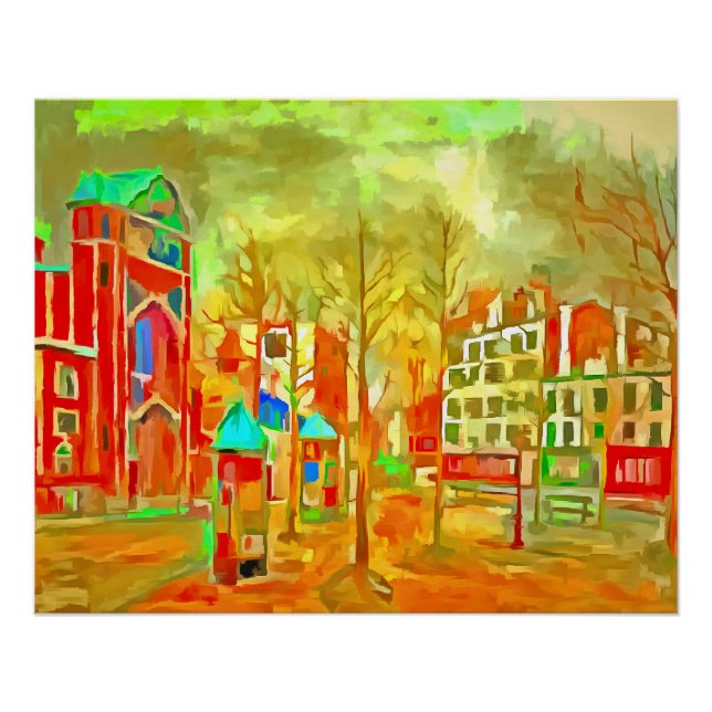 Póster Paris, la Place des Abbesses (Frente)