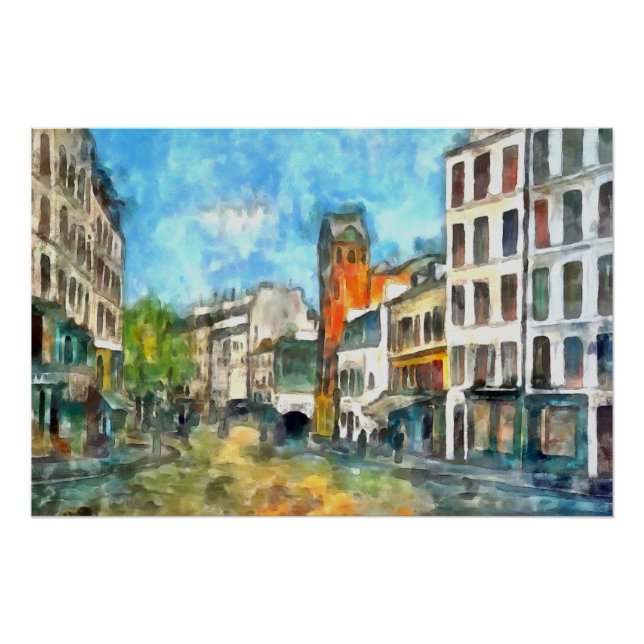 Póster Paris, la rue des Abbesses (Frente)